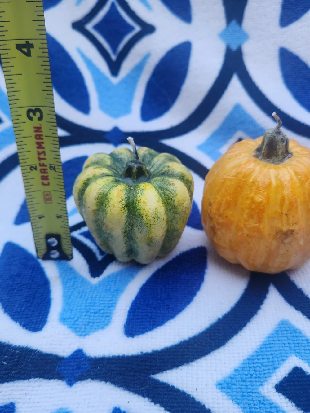 Vintage Fall Gourd Pumpkin Candle Lot Set of 6 Harvest Autumn Thanksgiving Decor